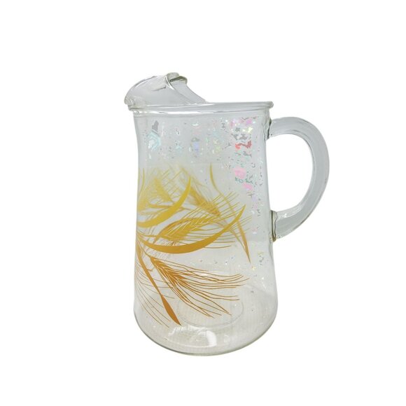Vintage Libbey Wheat Pattern Glass Pitcher With Ice Lip - Picture 1 of 6